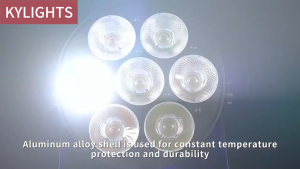 7 Eye LED Par Light 350W COB Warm/Cool White & Amber 7-Lens Disco Lights Blinder/Wash Light for Stage DJ Party Wedding Church Spotlight DMX512/Sound Active/Master Slave