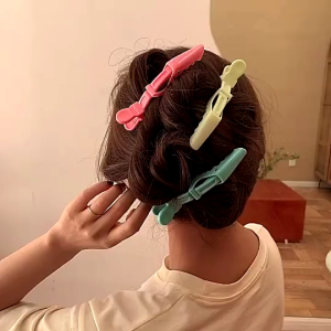 6pcs Crocodile Clip Hairdressing Seamless Hair Clip Sectioning Clips Side Positioning Clip