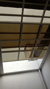 kanopi seleding manual atap solarflat warna coklat