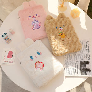 Cute Furry Bunny Bear iPad Bag Korean Style Girl Creative Plush Tablet Computer Storage Liner Bag