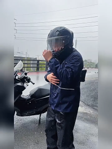 Raincoat waterproof for men motorcycle rider waterproof for adult makapal ruberized raincoat heavy duty with pants breathable original rain coat for men heavy rain protection rubberized velcro split raincoat