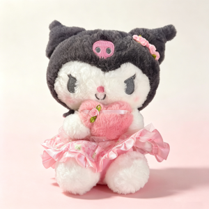 Sanrio | Hot 25/30cm Strawberry Kuromi Pillow Plush Toy Girls Soft Stuffed Animal Toys Strawberry Melody Doll For Girl Birthday Gifts