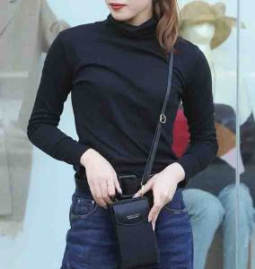 กระเป๋าสตางค์สะพายข้าง Forever young ใส่โทรศัพทย์มือถือ/เหรียญ/บัตรได้เยอะ #H001 (พร้อมส่งจากไทยด่วน)