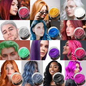 Valentines Day DIY Hair Dyed Mud Hair Colour Wax Easy To Wash Coloring Cream One-time Hairs Beard and Eyebrows Colour Products
