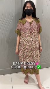 WOMEN BATIK DRESS OFFER/BATIK DRESS NIGHTY/BATIK INDONESIA/BAJU BATIK MURAH READY STOCK GOOD QUALITY