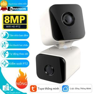 Tuya 4K 8MP PTZ Camera An Ninh Wifi Ống Kính Kép Trong Nhà Ngoài Trời Không Dây Camera Quan Sát Giám Sát Cuộc Sống Thông Minh Nhà Tự Động Theo Dõi