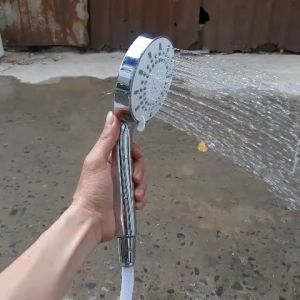 Trọn bộ sen tắm 3 chế độ tắm tùy chỉnh tay sen mạ crom sáng bóng dây cấp vỏ thân xoắn inox304 ốc vít tắc kê nhựa