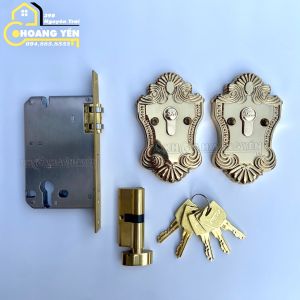 Khoá chìm thân bi bằng đồng mạ vàng 24K Khóa thân bi cửa mở hai chiều lắp cùng tay nắm cửa cổng ELP690