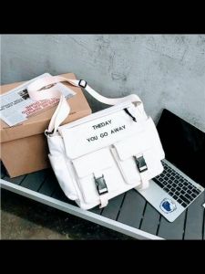 Túi đeo chéo Phong Cách Cho Nam Nữ size tonhiều ngăn vừa A4sách vở (THEDAY)