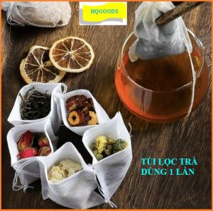 Combo 50 túi lọc trà dùng một lần sử dụng cho trà sợi cà phê thảo mộc trà thơm tự chế trà thảo dược tự chế…