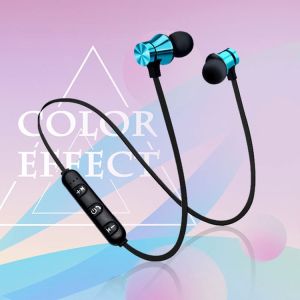 Universal Neckband Bluetooth Earphones Wireless Smart Music Pulse Mobile Phone Compatible In-Ear Sports Style Headsets