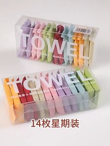 ผ้าขนหนูอัดเม็ดผ้าเช็ดตัว ผ้าอัดเม็ด แบบใช้แล้วทิ้ง 14ชิ้น/กล่อง 7ชิ้น/กล่อง ขนาด 24x30 ซม