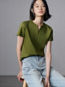 Toyouth | Áo Thun Tay Ngắn Form Ôm Phong Cách Ngắn Từ Bông Dài Sợi Lụa Mịn