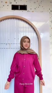 Oneset Sweater Fauna Setelan Celana Kulot Rajut Wanita Premium Kekinian