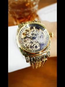 Forsining | Forsining Vintage Mechanical Watch for Men Silver Square Skeleton Automatic Watches Stainless Steel Strap Business Wristwatches