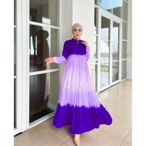 FUSCIA DRESS GAMIS TWILL RAYON CANDI MEKAR GAMIS SHALDA BATIK PEKALONGAN