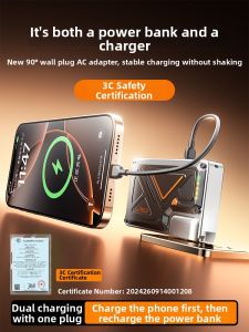 Springhk | Airline & Train Approved Portable Charger Magsafe Wireless Charging With Stand 35w Fast Charging Compact And Portable