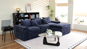 Modular Sectional Sofa Chenille Cloud Couch L Shaped Sofa Deep Seat Living Room Lazy Style Italian Luxury Cream Sofa