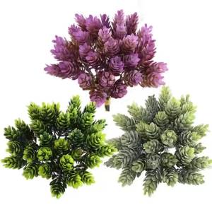 SMR | 30Pcs/Bundle Fake Green Plant Cheap Artificial Plastic Flowers for Home Table Decorative Wedding Christmas Diy Candy Gift Box