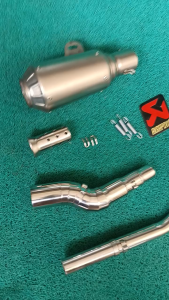 Euro Motors Viperman Stainless Elbow on Akrapovic Round with DB Reducer