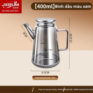JXIEUM | Bình Rót Dầu Chống Nóng Bằng Kính An Toàn Thực Phẩm