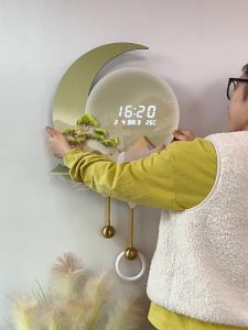HAOJIUBUJIAN | Modern Luxury Moon Perpetual Calendar Lighted Wall Clock