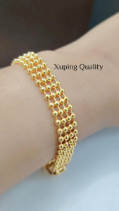 Highquality Xuping Bangkok Gold Plated Multi-Row Beaded Mesh Chain Bracelet for Women Hypoallergenic and Nontarnish