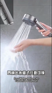 【SKIT SG】German Premium High Pressure Handheld Shower Head Filtered Spa Massage Water Saving Spray Gun Bathroom Shower Head High Pressure Booster with Filter Cotton Adjustable Spray Modes Universal Shower Hose Connector