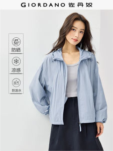 Áo Khoác Chống Nắng Giordano Cho Nữ 05375070 Áo Khoác Chống Nắng Chống Thấm Nước Có Mũ Trùm Đầu Khoét Sâu Khoét Sâu Thời Trang