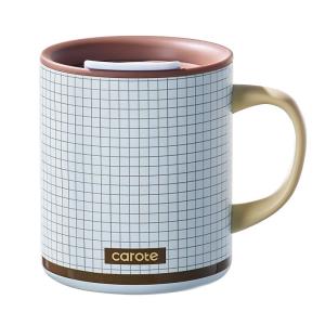 CAROTE | Insulated Mug with Lid Coffee Cup for Home Office 316 Stainless Steel with Spoon