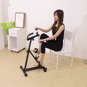 Rehabilitation bicycle exercise bike pedal stepper limb indoor fitness equipment portable foldable Adjustable resistance easy to store to strengthen the body suitable for many age groups 健身车