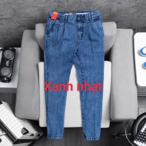 Quần Bò Túi Chéo Nam Trung Niên Dáng Thụng Cao Cấp . Quần jean thụng nam túi chéo có ly chất dày dặn+ Ảnh thật