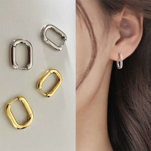 C.three S925 Silver Stitch Geometric Earrings Girlish Playfulness Sweet Earrings Cool Style Earrings