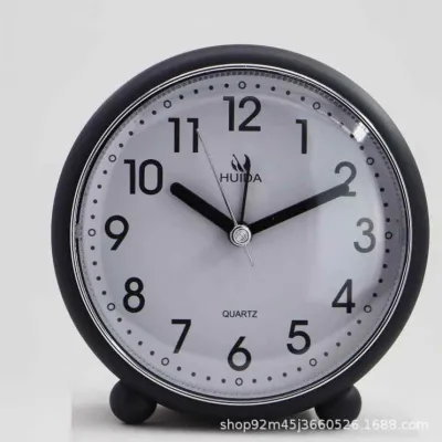 Large Digit Clear Modern Simple Square Bedside Clock for Elderly Students Children Golden Luo He Plastic Table Clock