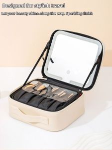 FUSHIXIONG | Multicolor Large Capacity Mirror Equipped Travel Makeup Bag