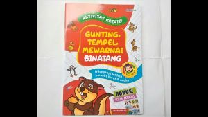 Aktivitas Kreatif Gunting Tempel Mewarnai Binatang Full Color Bonus Stiker