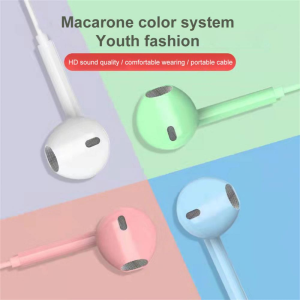 Semi-in-ear heavy bass with microphone and wired control colorful wired music earphones⚡PH deliveryIn stock⚡