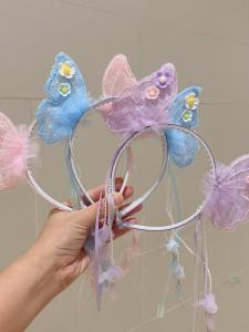 Băng Đô Hình Con Bướm Cổ Điển Cho Bé Gái Phụ Kiện Tóc Fairy Princess Tiệc Sinh Nhật Trang Phục Truyền Thống Trang Trí Tóc Cho Bé Gái