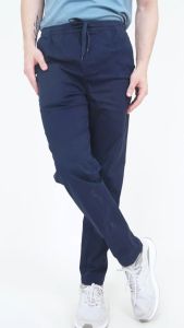 Forest 100% Cotton Twill Regular Fit Elasticated Waist Long Pants - 610214