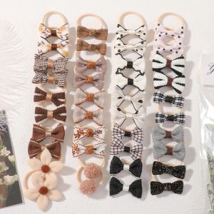 20Pcs Elastic Hair Bands for Girls Baby Scrunchies Bows Kids Hair Accessories Ties for Children