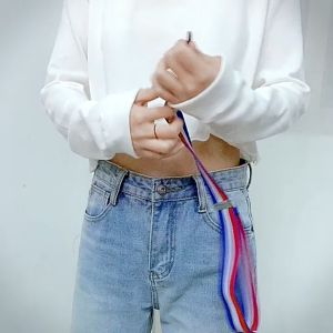 Thắt lưng thun bằng vải chun co giãn Thắt lưng co giãn màu trơn thời trang năng động cho nữ Cindyhome Y