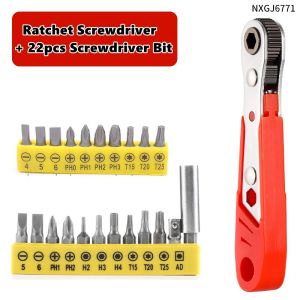 36 Tooth Quick Ratchet Screwdriver for Narrow Space Gap Repair Operation Multifunctional Ratchet Wrench With Screwdriver Bit