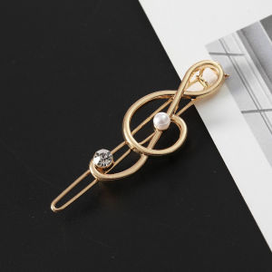 Creative High Note Pitchfork Hair Clip Eighth Note Side Clip Hair Accessories Music Symbol Hair Card Small Gift