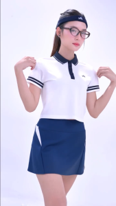Áo Thun Thể Thao Nữ Cổ Polo Form Croptop Ngắn Tay Co Giãn Thoáng Khí Tập Gym Tennis Pickleball Pili PKP011PLWW26