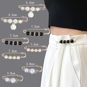 Pearl Brooch Tightening Waistband | Pearl Cute Brooch Pin Jewelry |  Adjustable Buckle 3.8cm/5.8cm (10pcs)