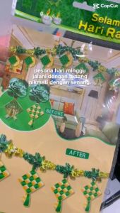Dekorasi Slinger Garland & Hiasan Tarik Foil Ramadhan Lebaran Idul Fitri