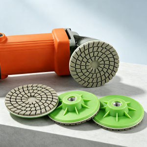 3PCS 80mm Dry Polishing Disc for M10 Angle Grinder Ceramic Tile Trimming Edge Chamfering & Marble Quartz Polishing Tool