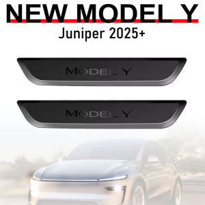 Door Sill Cover Protector For 2025 2026 Tesla Model Y Juniper Rear Welcome Pedal Guard Pad Anti-dirty Strip Interior Accessories