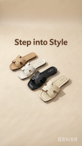 Women Flat Slide Sandals Casual Hollow‑out Slippers Soft Leather Non‑Slip Open Toe Slide Sandals Summer Daily Beach Office Outdoor Slip‑on Shoes 3018-13