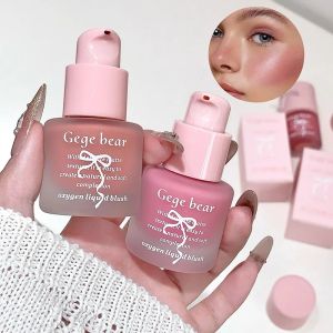 บลัชออนเนื้อลิควิดสีชมพูอ่อน ติดทนนาน ให้ลุคธรรมชาติ คอนทัวร์ได้ บลัชออนเนื้อละเอียด ไม่เข้มข้น กันน้ำ บลัชออนสำหรับใบหน้า แต่งหน้าสไตล์เกาหลี